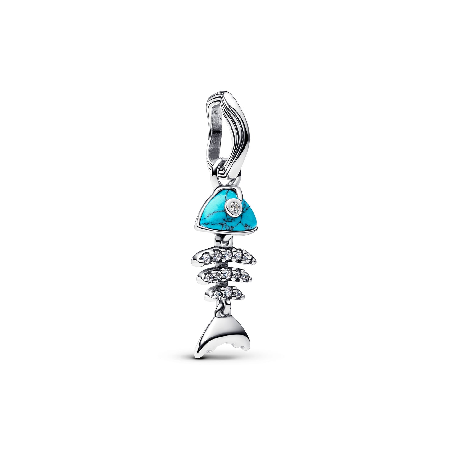 Turquoise-coloured Fishbone Dangle Charm