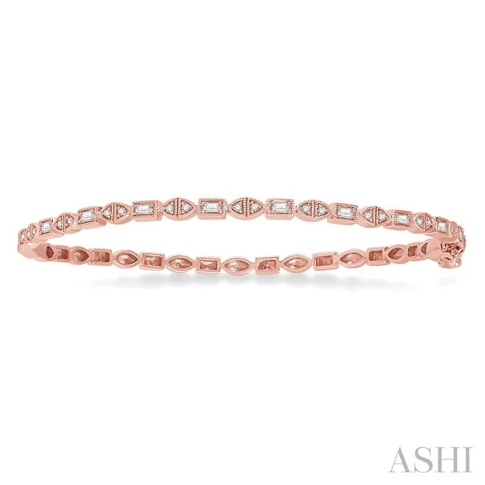 Stackable Baguette Diamond Bangle