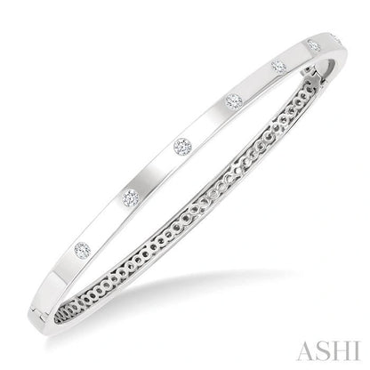 Flush Bezel Set Diamond Fashion Bangle