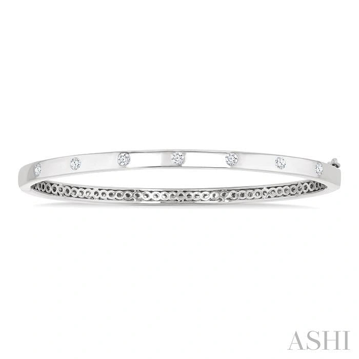 Flush Bezel Set Diamond Fashion Bangle
