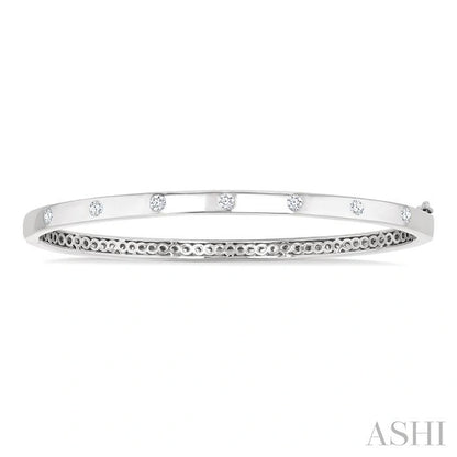 Flush Bezel Set Diamond Fashion Bangle