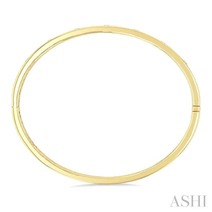 Flush Bezel Set Diamond Fashion Bangle