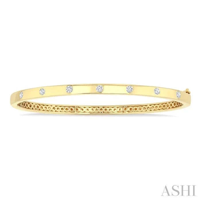 Flush Bezel Set Diamond Fashion Bangle