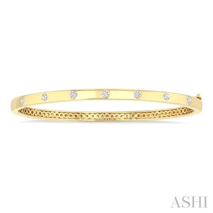 Flush Bezel Set Diamond Fashion Bangle