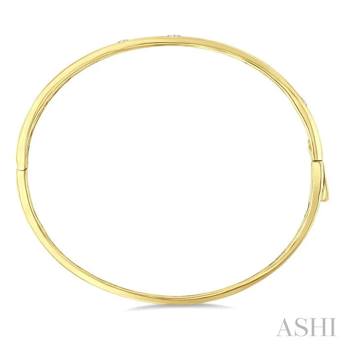 Mixed Shape Bezel Set Diamond Fashion Bangle