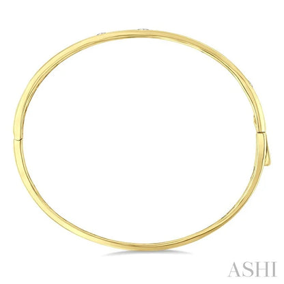 Mixed Shape Bezel Set Diamond Fashion Bangle
