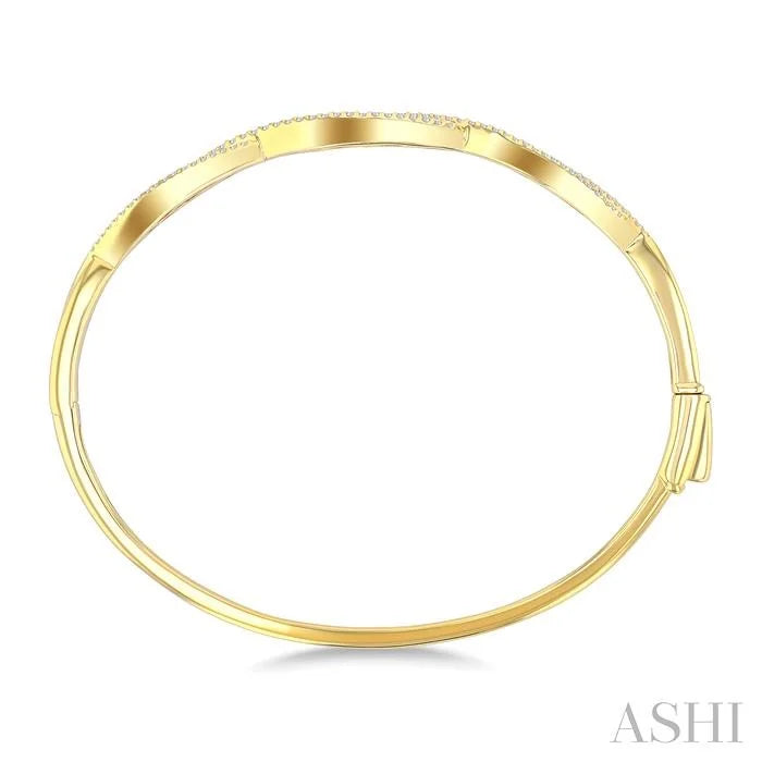 Swirl Baguette Diamond Fashion Bangle