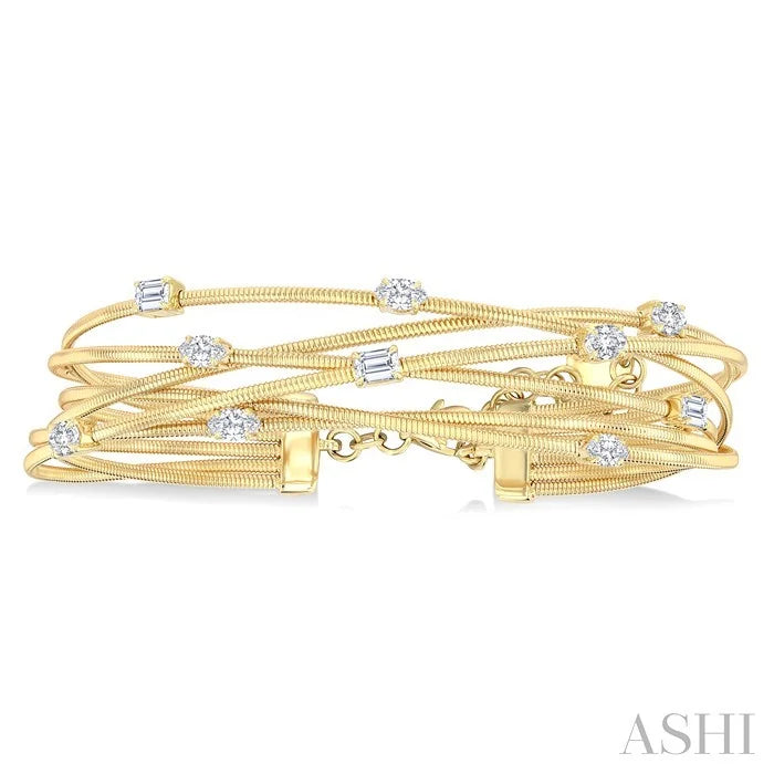 Mixed Shape Diamond Fashion Bangle