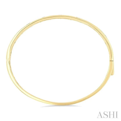 Mixed Shape Flush Bezel Set Diamond Fashion Bangle