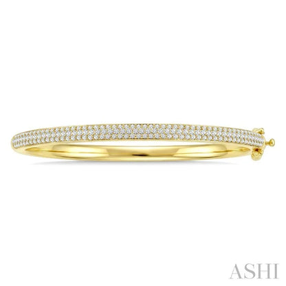 Aeris Gold Pave-Set Diamond Fashion Bangle