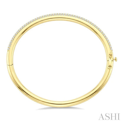 Aeris Gold Pave-Set Diamond Fashion Bangle