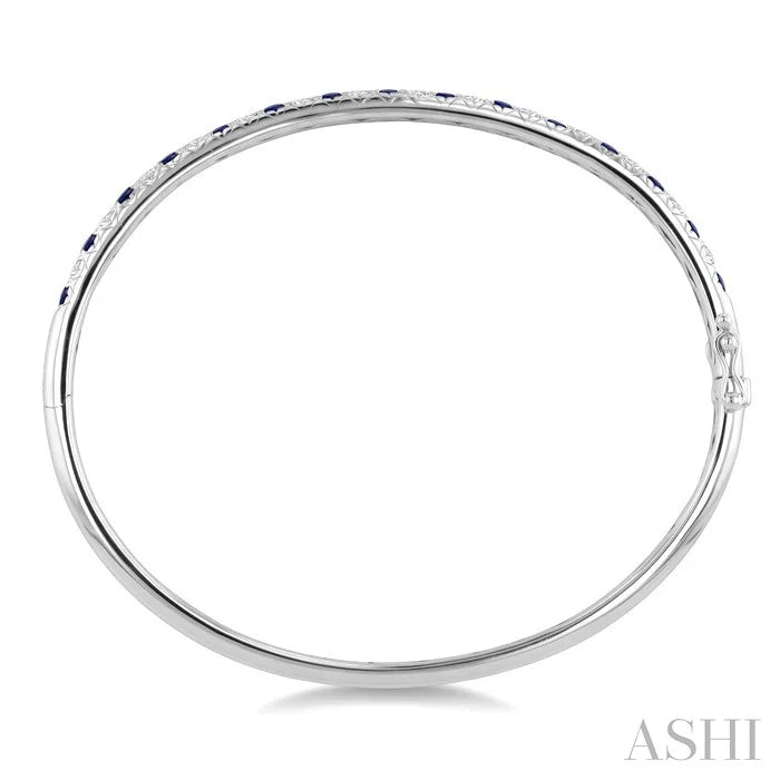 Alternate Gemstone & Diamond Bangle