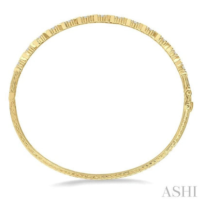 Stackable Scatter Zig-Zag Baguette Diamond Fashion Bangle