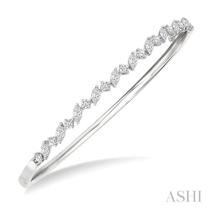 Stackable Marquise Shape Diamond Bangle