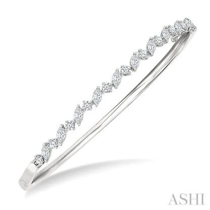 Stackable Marquise Shape Diamond Bangle