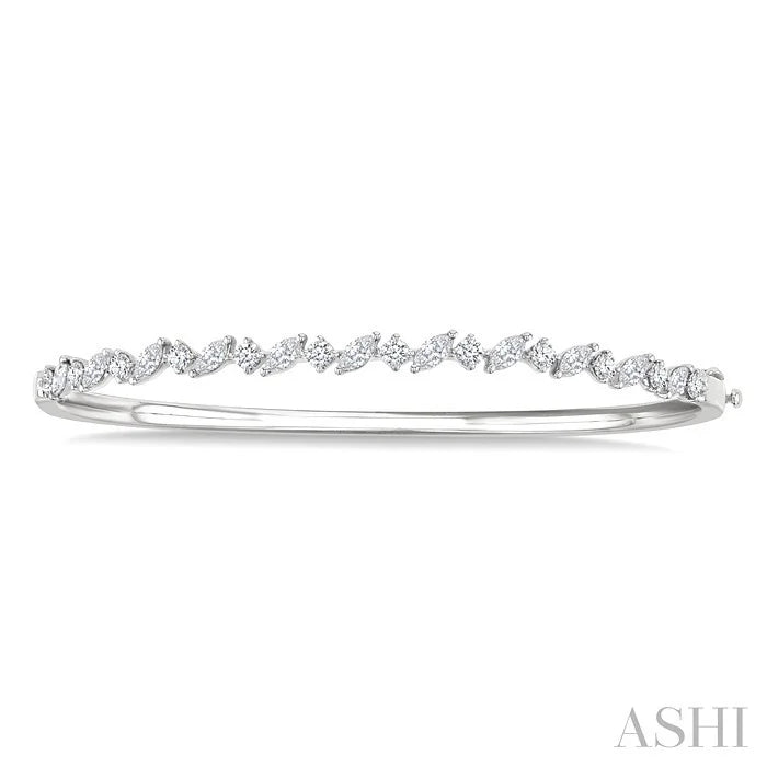 Stackable Marquise Shape Diamond Bangle