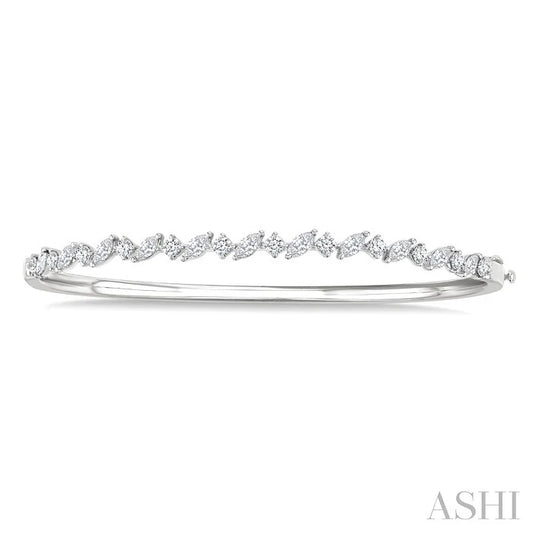 Stackable Marquise Shape Diamond Bangle