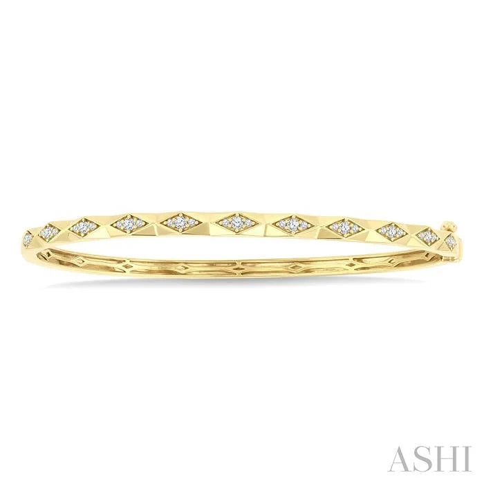 Geometric Shape Diamond Fashion Bangle