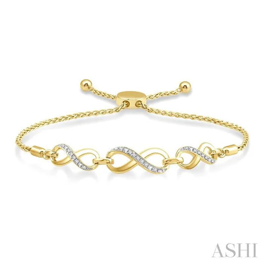 Gold Vermeil Infinity Diamond Lariat Bracelet