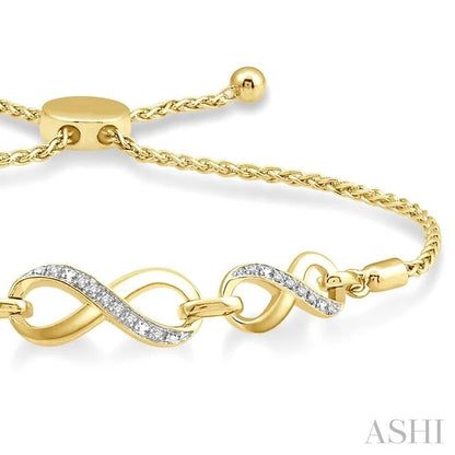 Gold Vermeil Infinity Diamond Lariat Bracelet