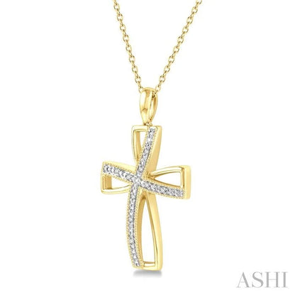 Gold Vermeil Cross Diamond Fashion Pendant