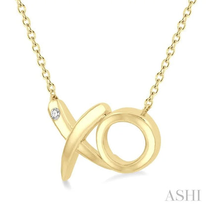 Gold Vermeil X & O Diamond Fashion Pendant