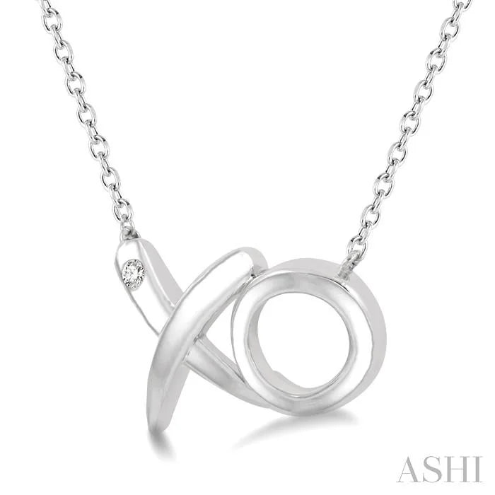 Silver X & O Diamond Fashion Pendant