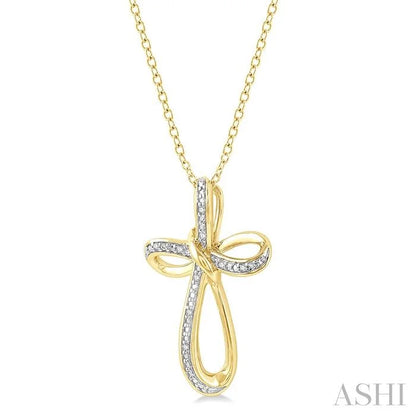 Gold Vermeil Cross Diamond Fashion Pendant