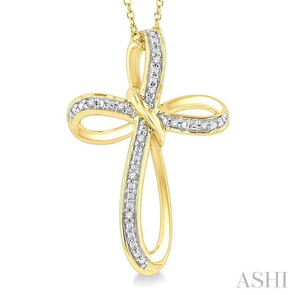 Gold Vermeil Cross Diamond Fashion Pendant