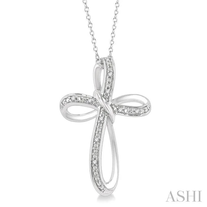 Silver Cross Diamond Fashion Pendant
