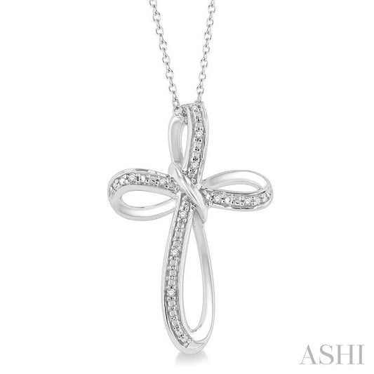 Silver Cross Diamond Fashion Pendant
