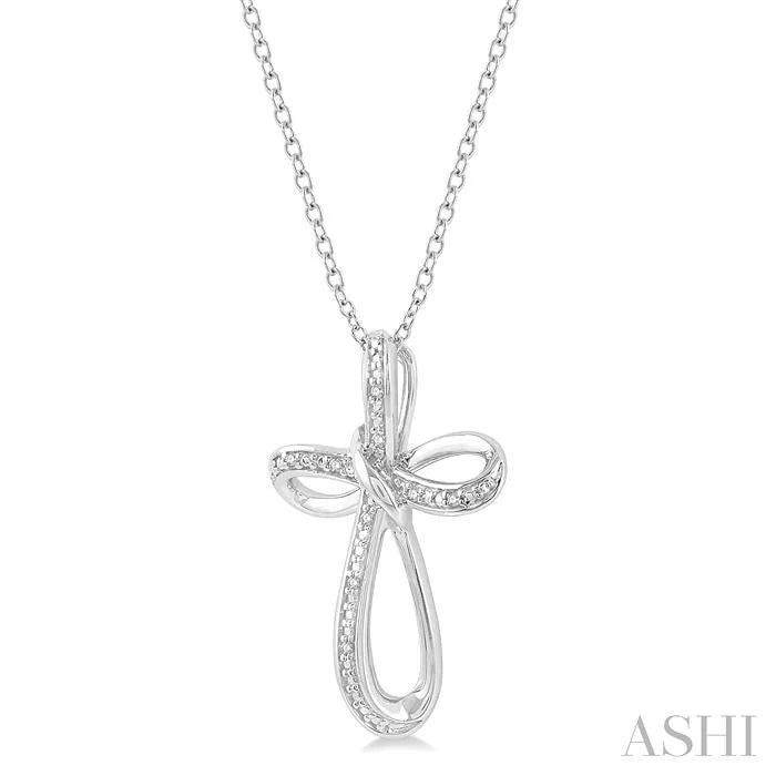 Silver Cross Diamond Fashion Pendant