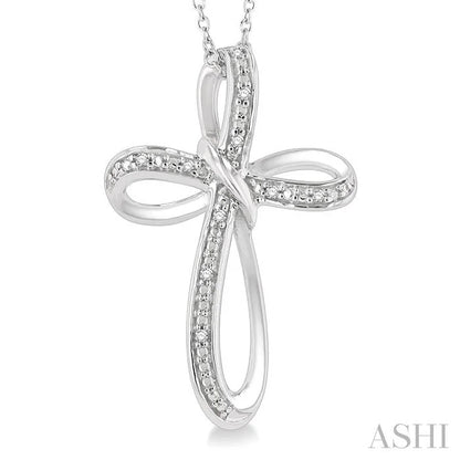 Silver Cross Diamond Fashion Pendant