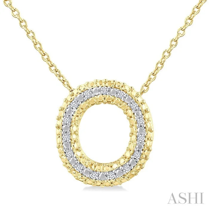 Gold Vermeil Bubble 'O' Initial Diamond Pendant