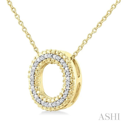 Gold Vermeil Bubble 'O' Initial Diamond Pendant