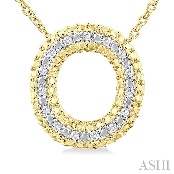 Gold Vermeil Bubble 'O' Initial Diamond Pendant