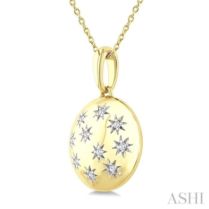 Gold Vermeil Bold Circle Diamond Fashion Pendant