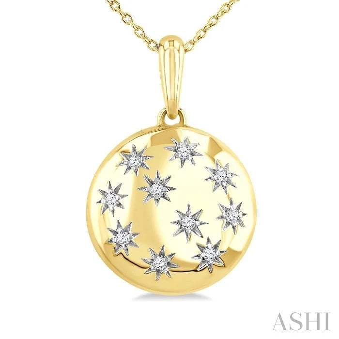Gold Vermeil Bold Circle Diamond Fashion Pendant