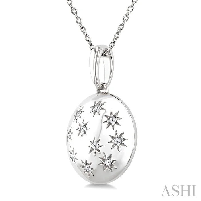 Silver Bold Circle Diamond Fashion Pendant