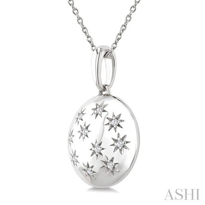 Silver Bold Circle Diamond Fashion Pendant