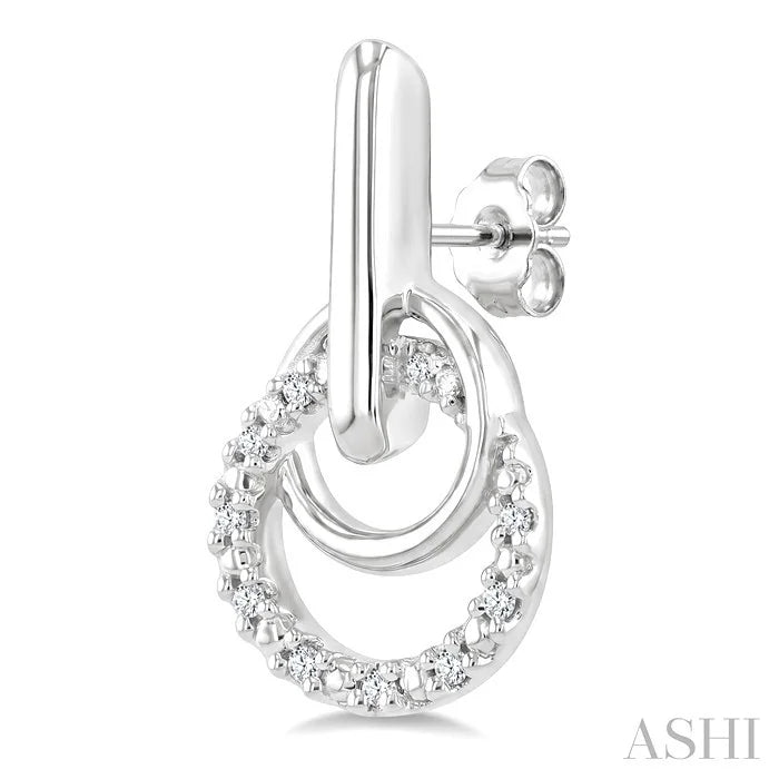 Silver Diamond Fashion Drop Earrings