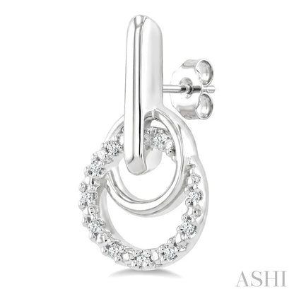 Silver Diamond Fashion Drop Earrings