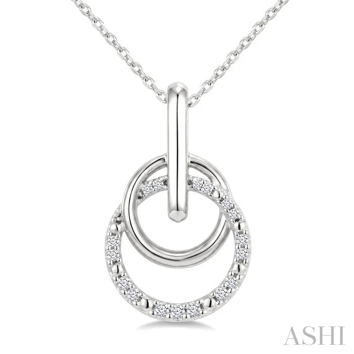 Silver Diamond Fashion Drop Pendant