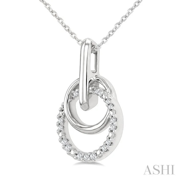 Silver Diamond Fashion Drop Pendant