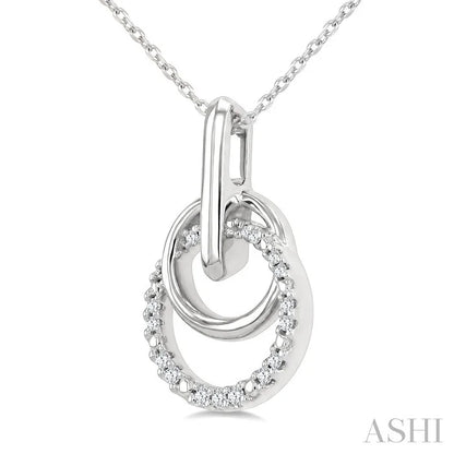 Silver Diamond Fashion Drop Pendant