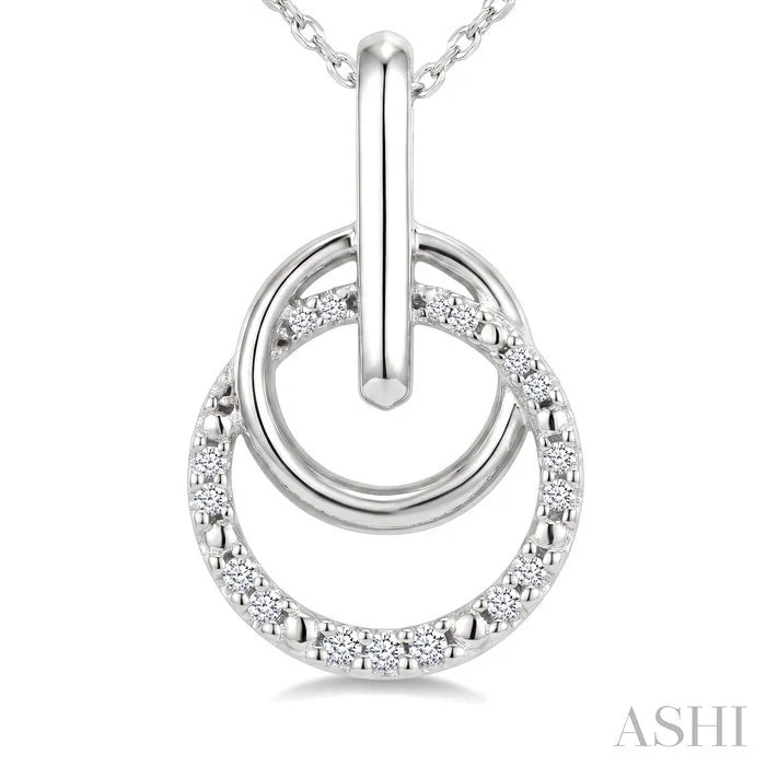 Silver Diamond Fashion Drop Pendant