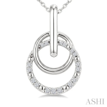 Silver Diamond Fashion Drop Pendant