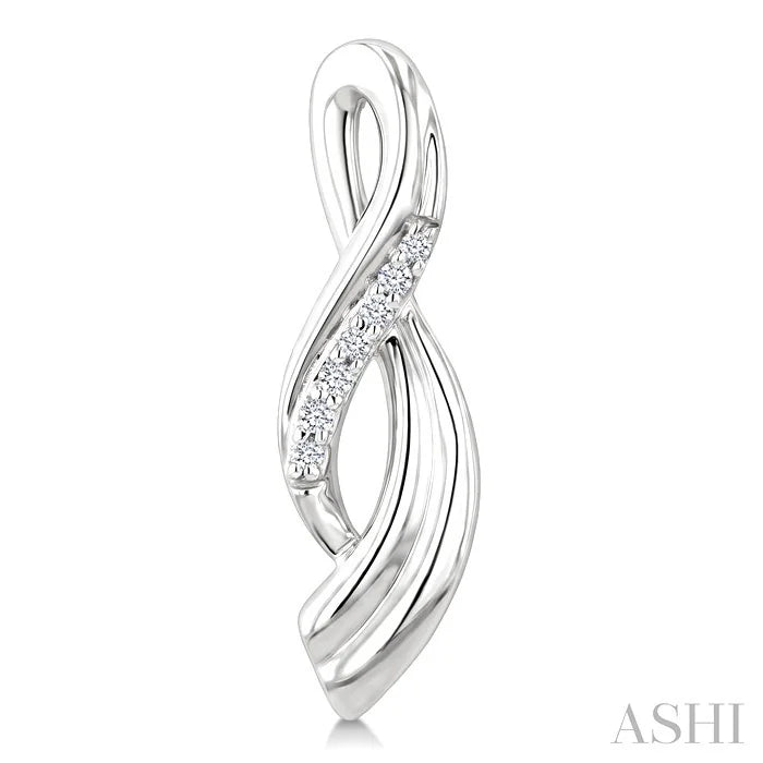Silver Twisted Diamond Fashion Earrings