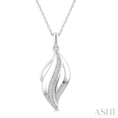 Silver Twisted Diamond Fashion Pendant