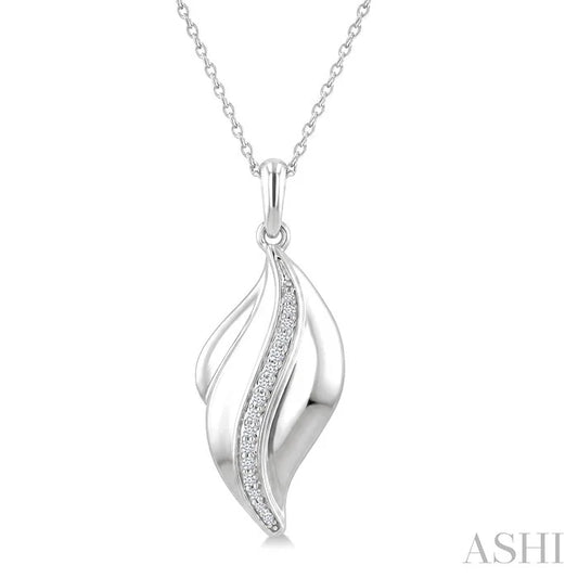 Silver Twisted Diamond Fashion Pendant